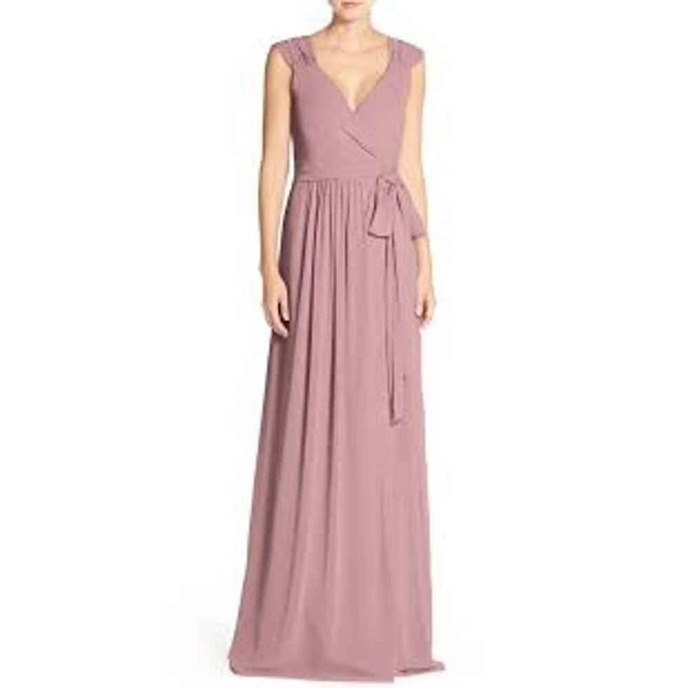 Ceremony By Joanna August Newbury Wrap Gown X-Small